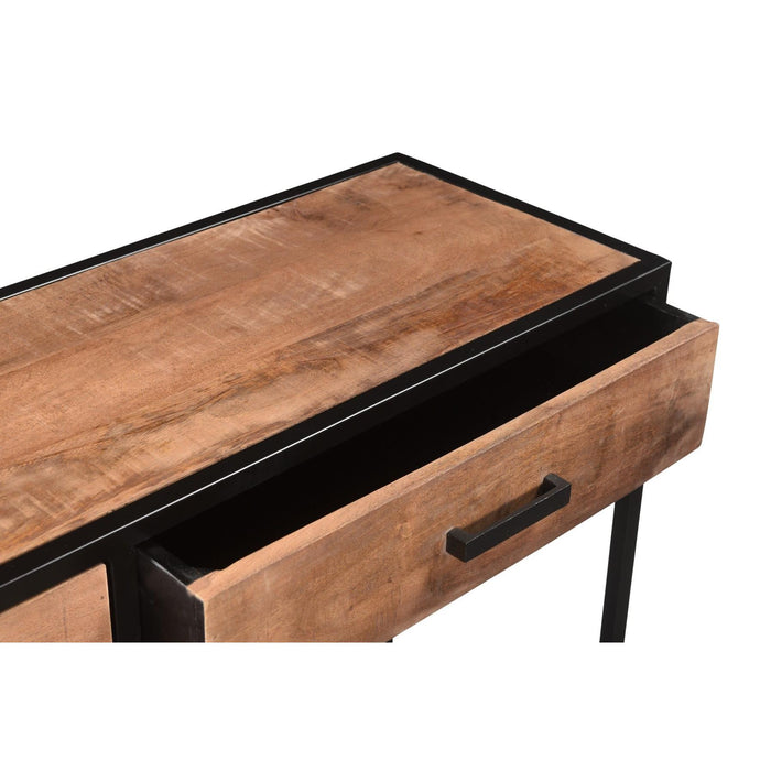 Wandtafel Sturdy Mangohout Naturel hout 120x35 cm-Consoletafels-Livingfurn