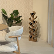Wijnrek Suar Winerack Suar hout Naturel hout 25x18 cm-Wijnrekken-Livingfurn