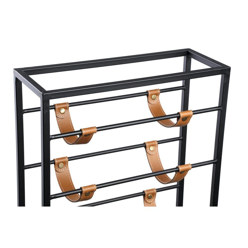 Wijnrek Vakkenkast Zwart 15x40 cm Rechthoekig-Wijnrekken-PTMD