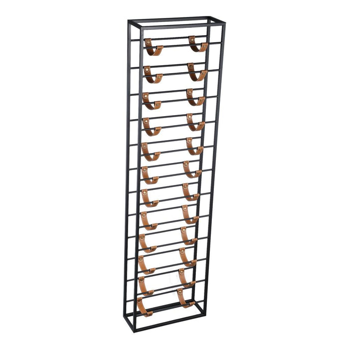 Wijnrek Vakkenkast Zwart 15x40 cm Rechthoekig-Wijnrekken-PTMD