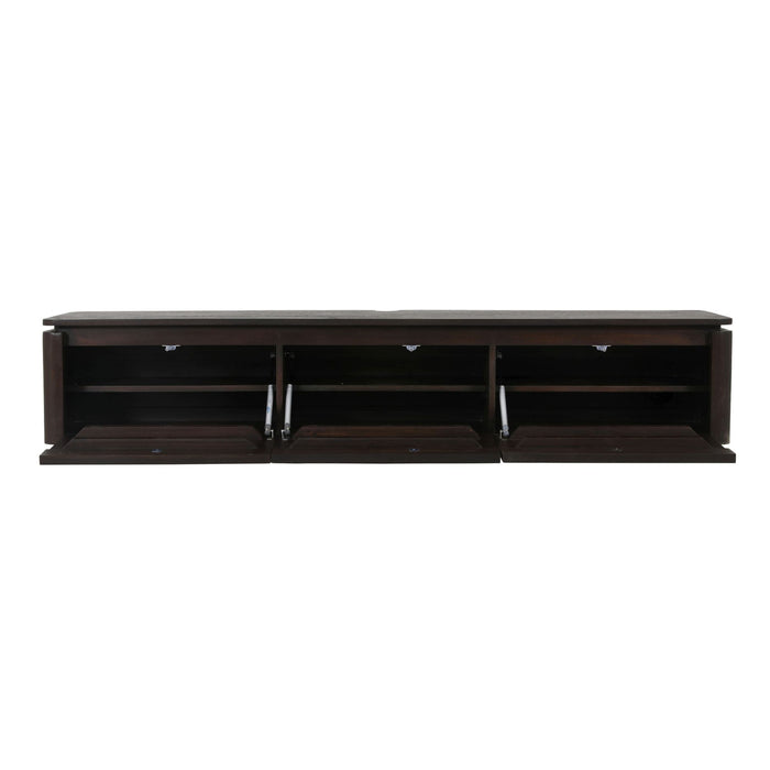 Zwevend tv meubel Dallas Bruin Mangohout 165 cm
