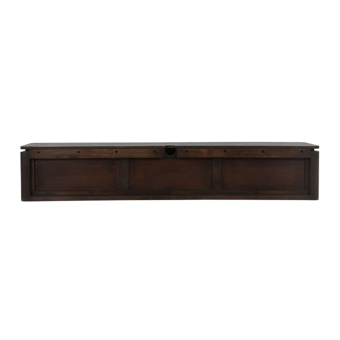Zwevend tv meubel Dallas Bruin Mangohout 165 cm