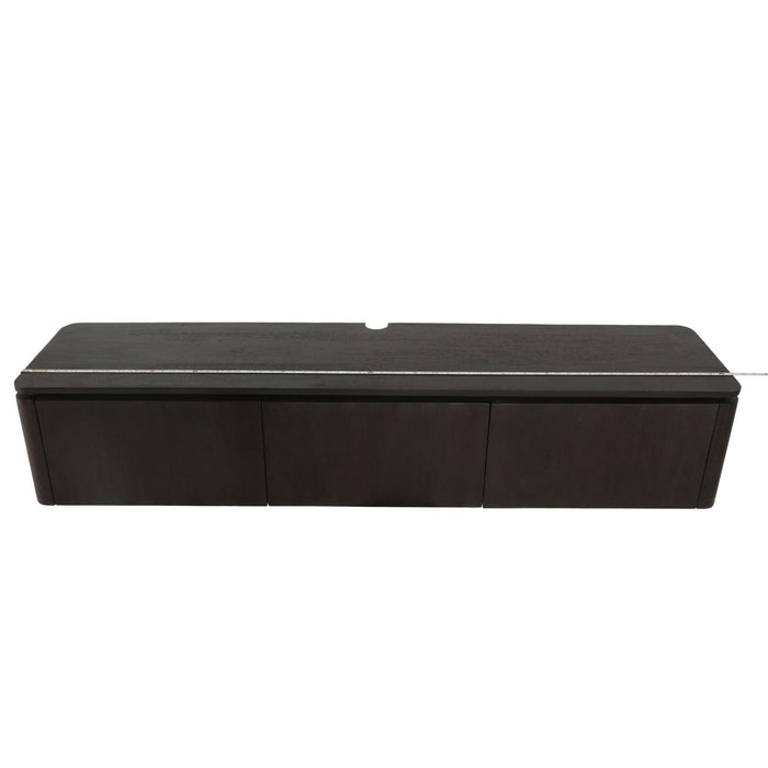Zwevend tv meubel Dallas Bruin Mangohout 165 cm