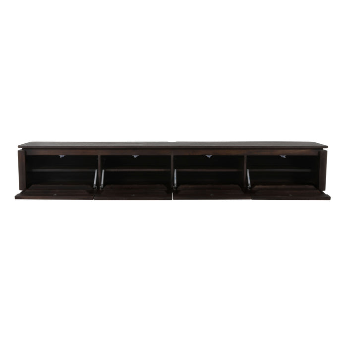 Zwevend tv meubel Dallas Bruin Mangohout  210 cm