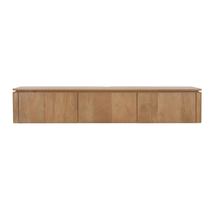 Zwevend tv meubel Dallas Naturel Mangohout 165 cm