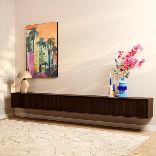 Zwevend tv meubel Madison Bruin - 280 cm-TV-meubels-Starfurn