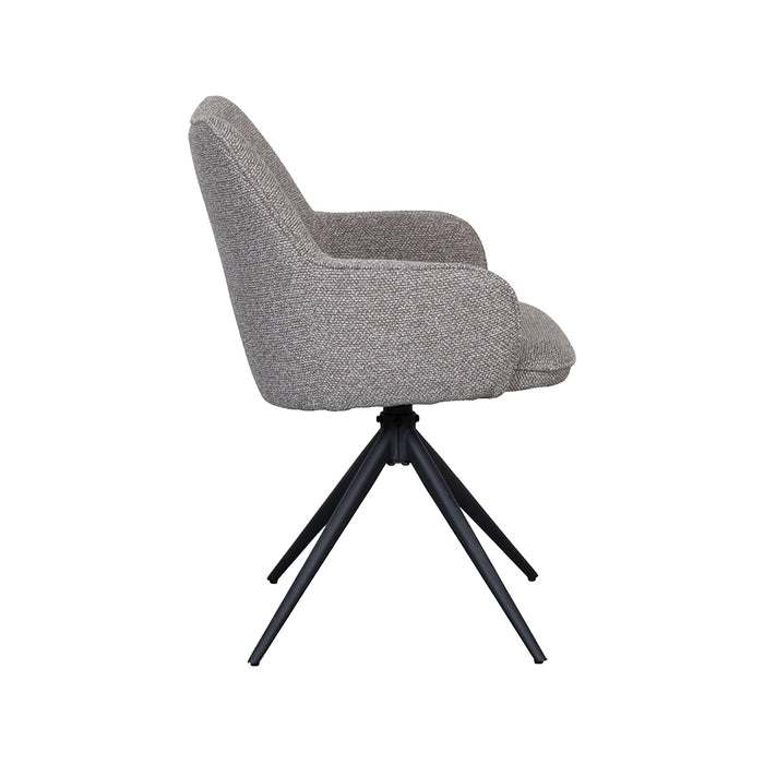 LABEL51 Eetkamerstoel Sawa Bouclé Mushroom