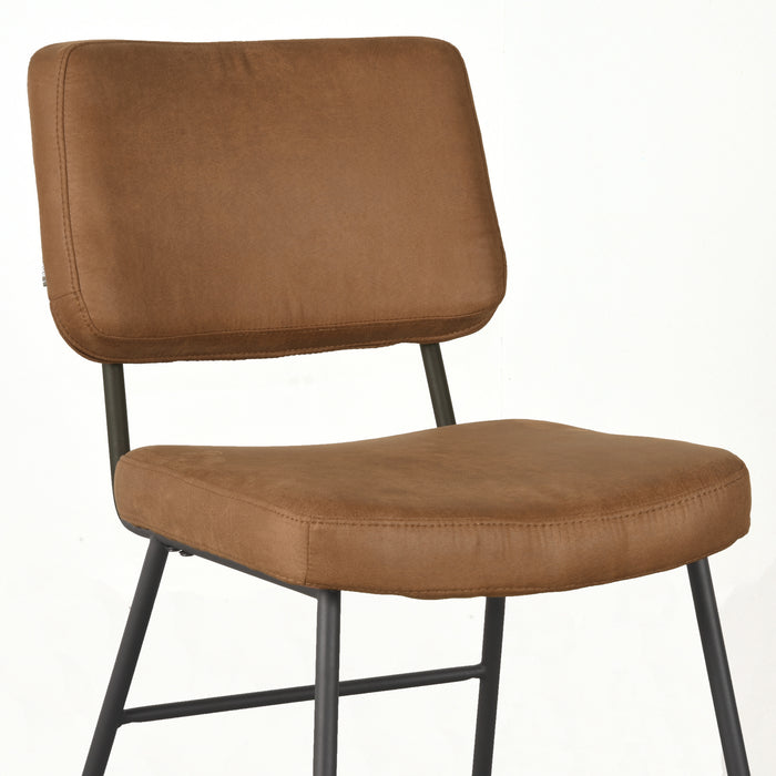LABEL51 Eetkamerstoel Noah - Cognac - Micro Suede