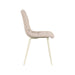 LABEL51 Eetkamerstoel Nino - Naturel - Boucle - Wit Metalen Frame