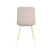 LABEL51 Eetkamerstoel Nino - Naturel - Boucle - Wit Metalen Frame
