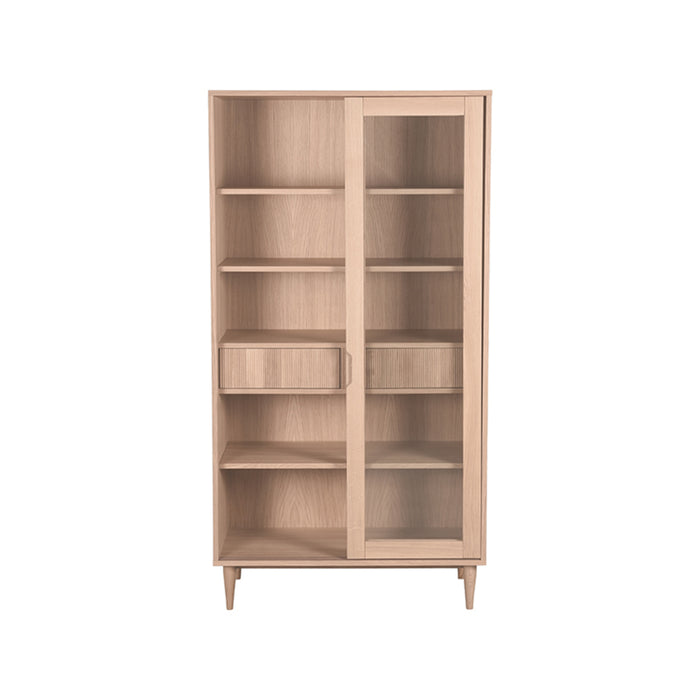 LABEL51 Vitrinekast Jule - Naturel - Eiken - One Size