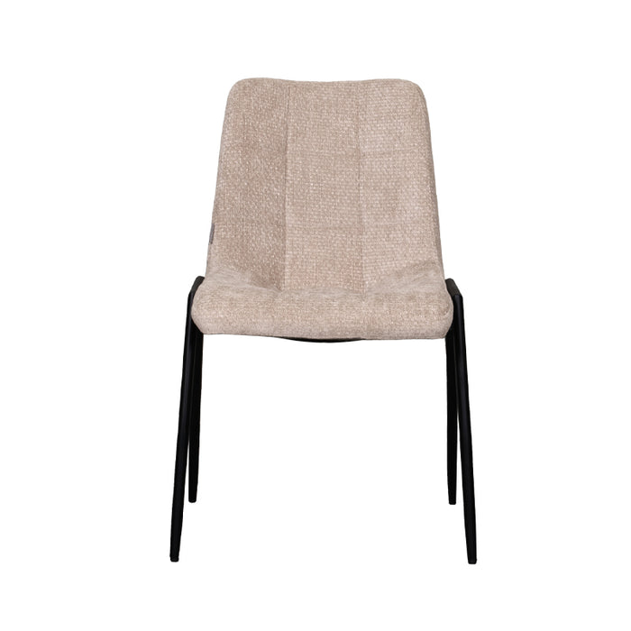 LABEL51 Eetkamerstoel Noor - Clay - Elite - Zwart Metalen Frame