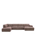 LABEL51 Hoekbank Verona Geweven Cherry chocolate silencio Links
