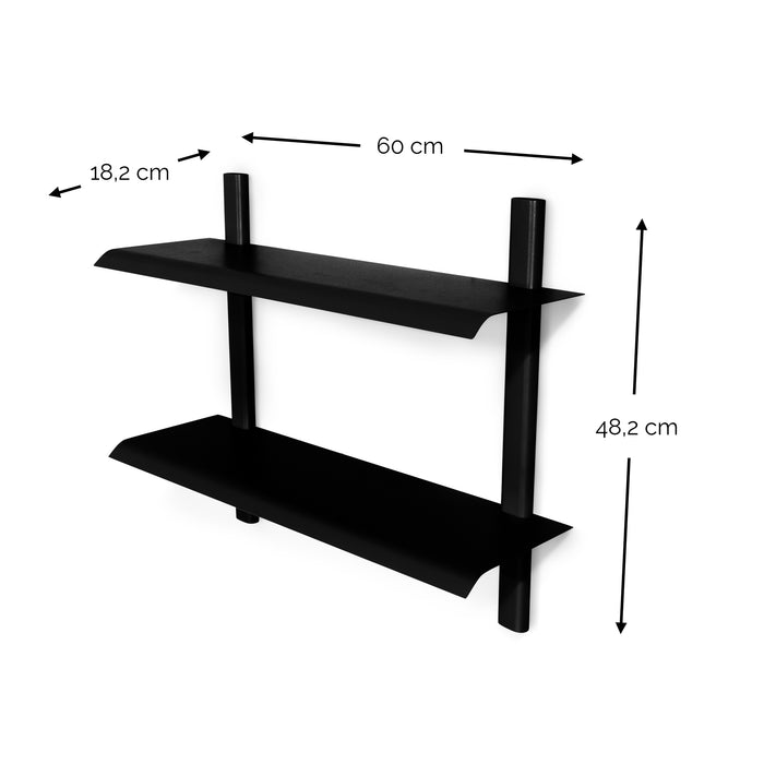x OnMateria - HOLA 3 Wandplank - Zwart Spinder Design-Wandplanken-Spinder