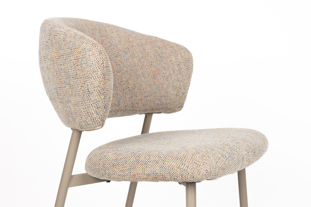 Eetkamerstoel Jasmine Chair Polyester, Metaal Beige, sfeerbeeld 7